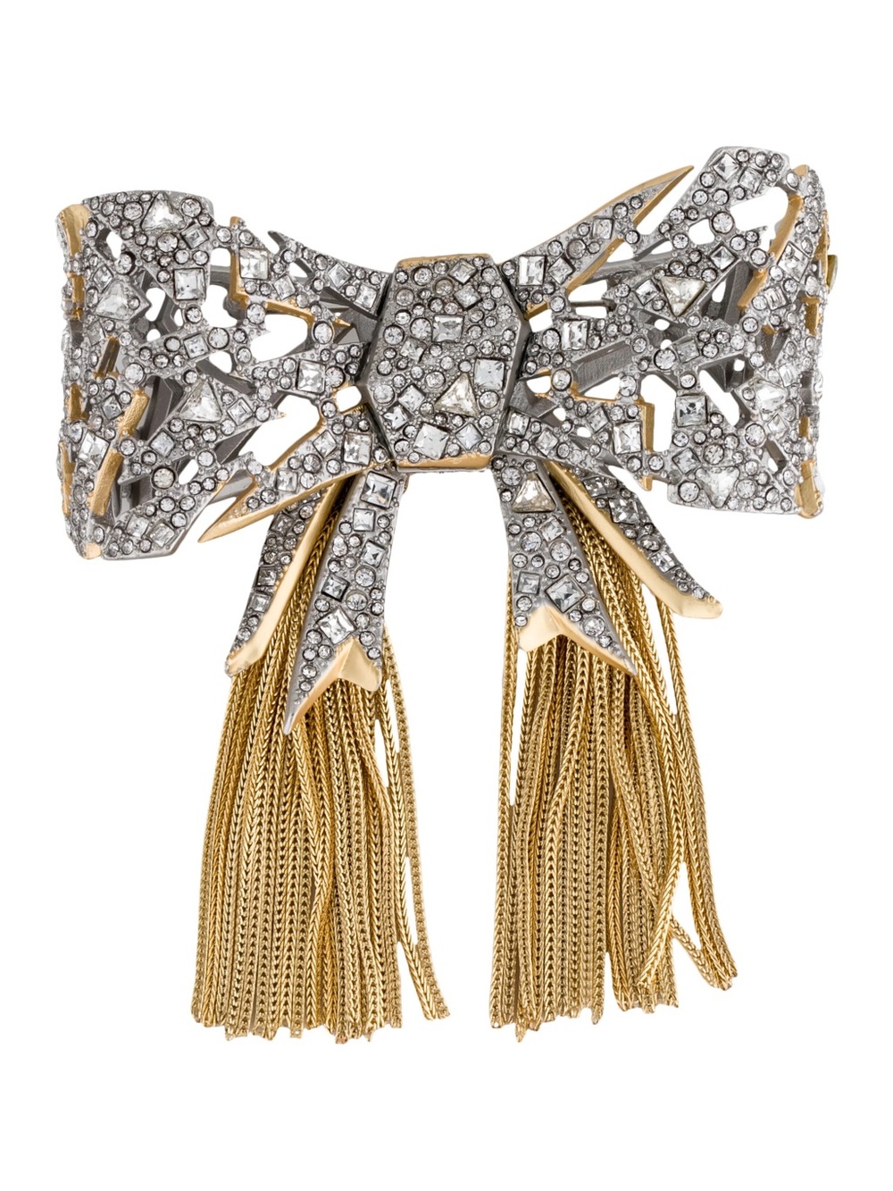Alexis Bittar Mosaic Lace Fringe Bow Lace